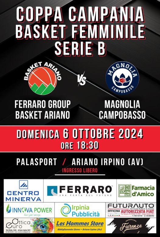 NEXT MATCH 💥 🗓DOMENICA 6 OTTOBRE LE LEONESSE🦁 RITORNANO IN CAMPO TRA LE MURA AMICHE🏡. Vi aspettiamo alle 18.30🕡 al Palazzetto dello Sport di Ariano Irpino per la partita del secondo turno di coppa, contro la @magnoliabasket . Forza Ariano! 🏔⛰️🗻